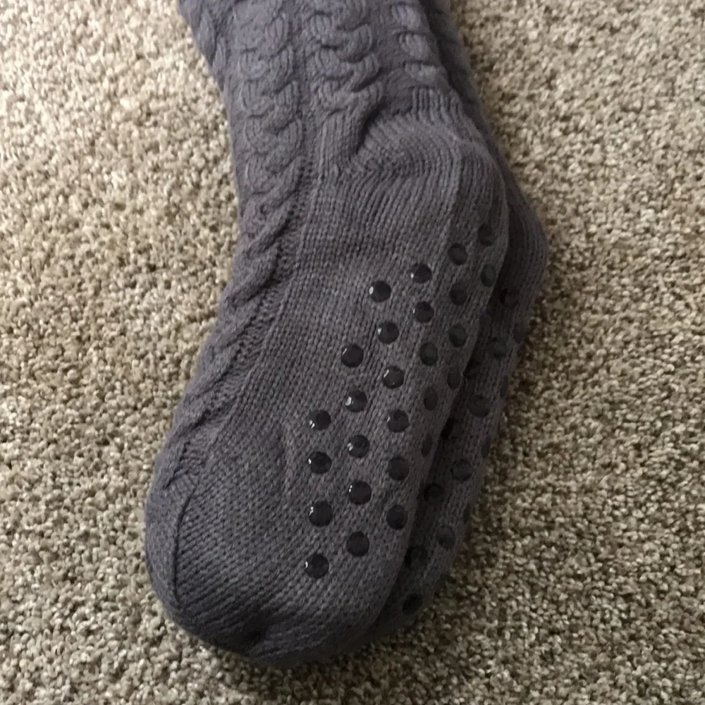 Gray Slipper socks, new
